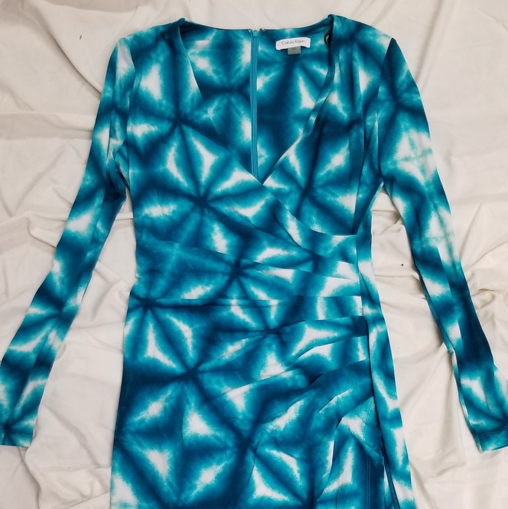 Calvin Klein wrap sheath dress